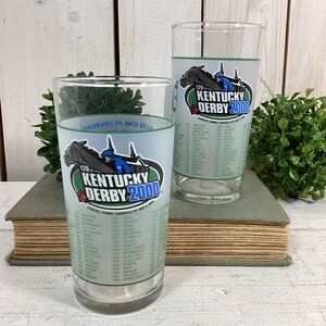Pair Official Kentucky Derby 2000 Glasses
